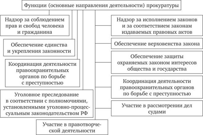 Основные направления деятельности прокуратуры.