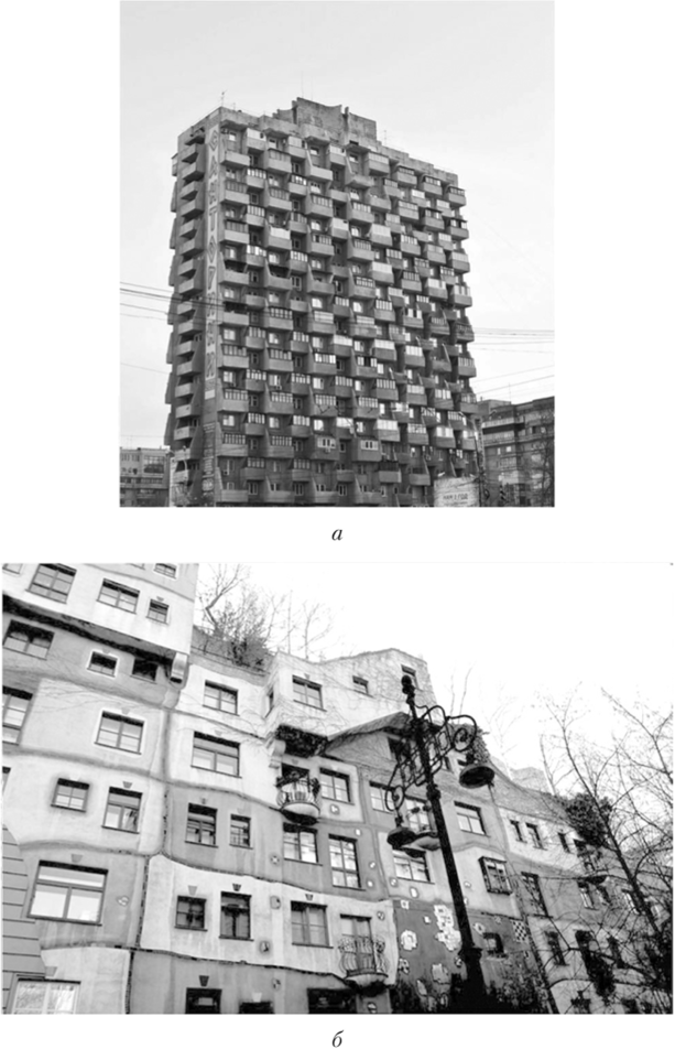 Примеры визуального восприятия городских объектов с различным содержанием видимого поля.