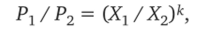 где Р], Р2 — цены двух изделий, одну из которых нужно рассчитать; Хь Х2 — значения параметра качества изделий; к — коэффициент торможения (обычно < 1), характеризующий нелинейную зависимость роста цены от изменения параметра качества (для большинства товаров к ~ ~ 0,5—0,7).