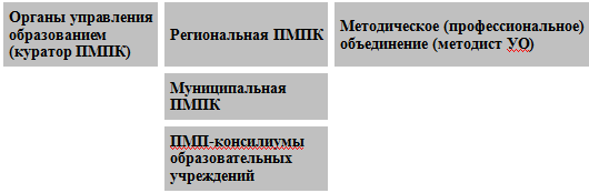 Трехуровневая структура системы ПМПК региона.