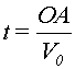 Уравнение параболической траектории.