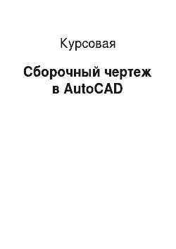 Курсовая: Сборочный чертеж в AutoCAD