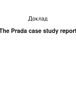Доклад: The Prada case study report