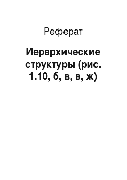 Реферат: Иерархические структуры (рис. 1.10, б, в, в, ж)