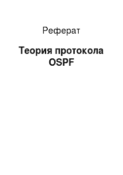 Реферат: Теория протокола OSPF