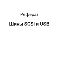 Реферат: Шины SCSI и USB